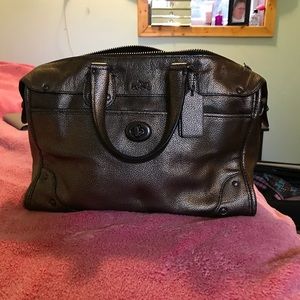 Coach Rhyder metallic satchel